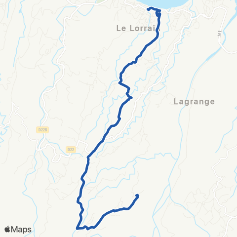 Martinique Transport - Zone Nord Castel Brando Fonds Carabin map