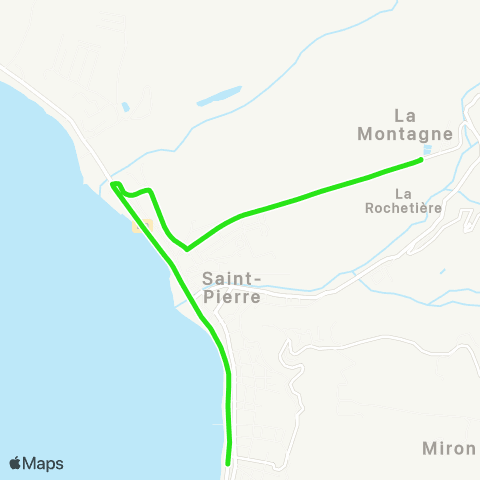 Martinique Transport - Zone Nord Gare St Pierre - Armada - Gare St Pierre map