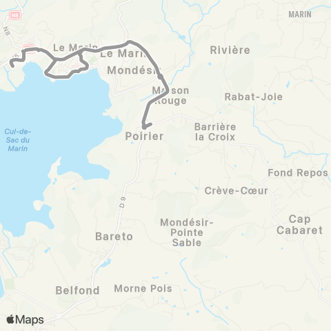 Martinique Transport - Zone Sud 26 map