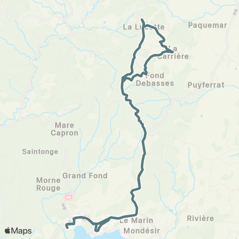 Martinique Transport - Zone Sud 28 map