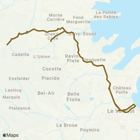 Martinique Transport - Zone Sud 33 map
