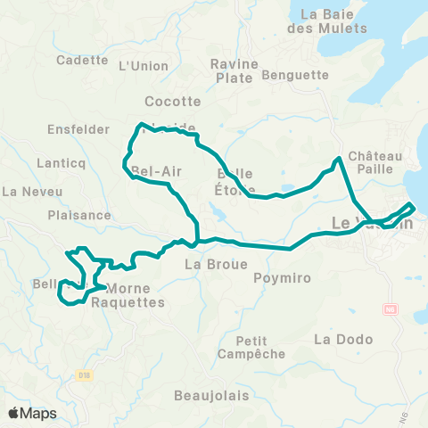 Martinique Transport - Zone Sud 34 map