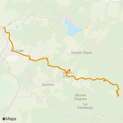 Martinique Transport - Zone Sud G map