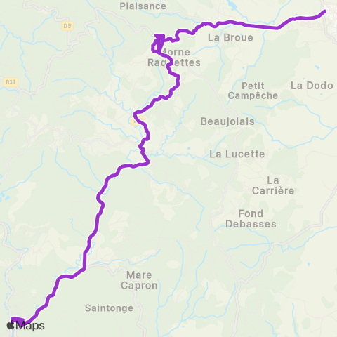 Martinique Transport - Zone Sud L map