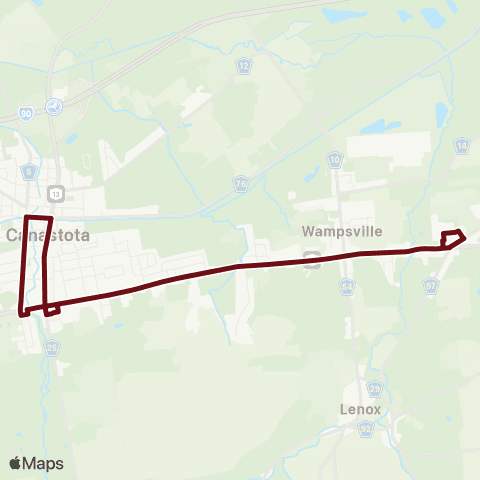 Madison Transit Services Canastota Extension map