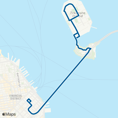 Muni Treasure Island map