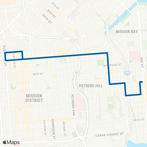 Muni Dogpatch map