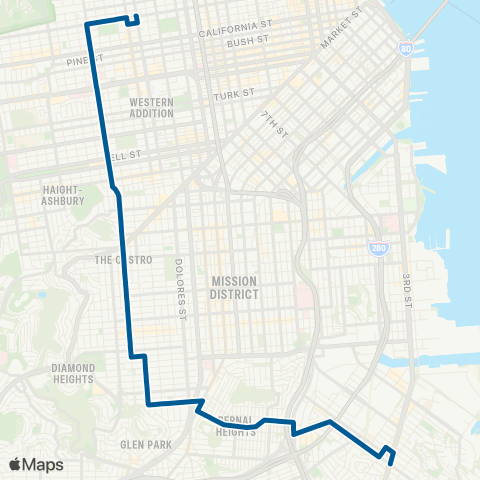 Muni Divisadero map