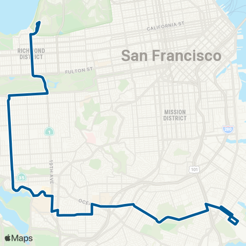 Muni Sunset map