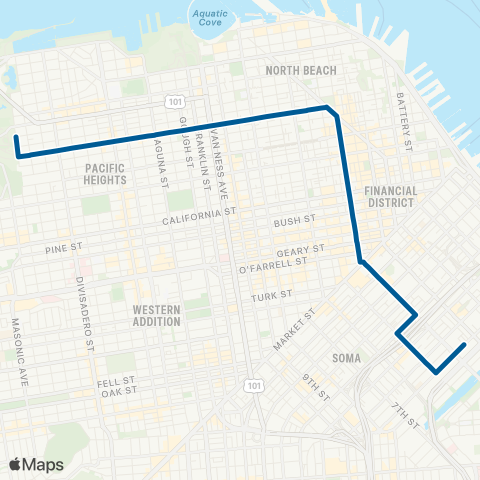 Muni Union - Stockton map