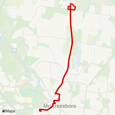 Murfreesboro Transit Memorial map