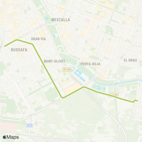 Metrovalencia Alacant ↔ Natzaret map