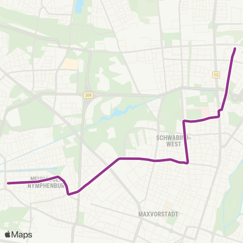 MVG Schwabing Nord-Romanplatz map