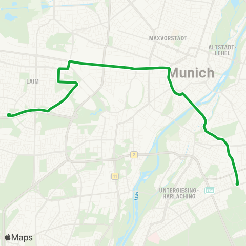 MVG Gondrellplatz-Schwanseestraße map