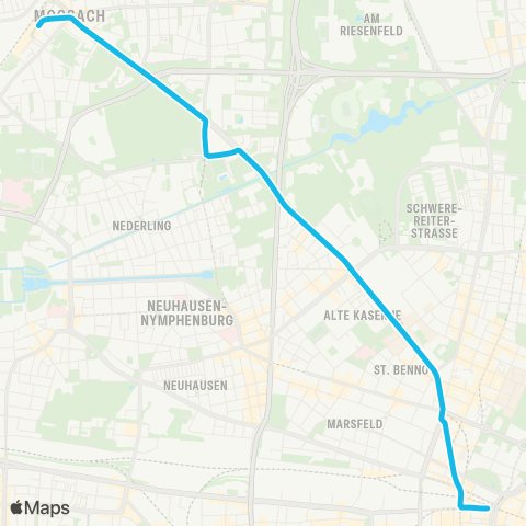 MVG Moosach-Karlsplatz (Stachus) map