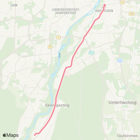 MVG Max-Weber-Platz (Johannispl.)-Grünwald, Derbolfinger Platz map