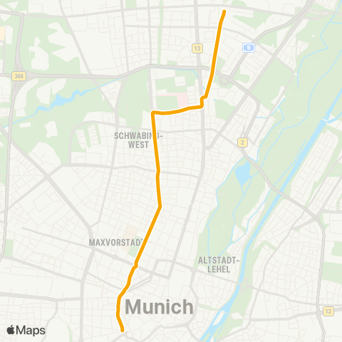 MVG Petuelring-Sendlinger Tor map