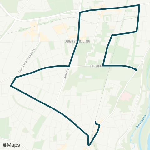 MVG Wolfratshauser Str. - Obersendling - Aidenbachstr. - Solln Bf. map