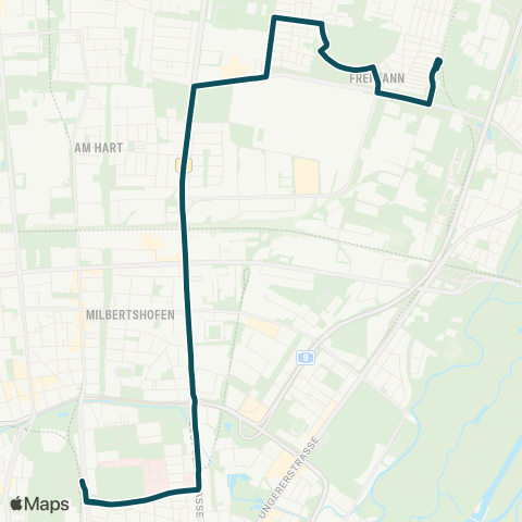 MVG Kieferngarten - Heidemannstraße - Parzivalplatz - Scheidplatz map