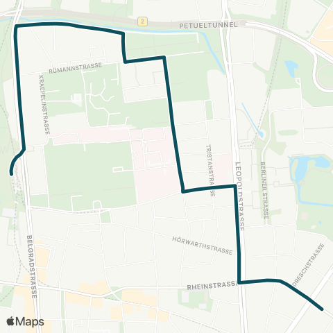 MVG Scheidplatz - Parzivalplatz - Münchner Freiheit map