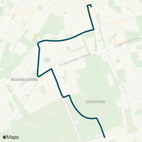 MVG Kiefernstraße - St.-Quirin-Platz - Giesing Bf. map