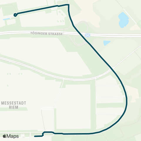 MVG Messestadt Ost - Hofbräuallee map