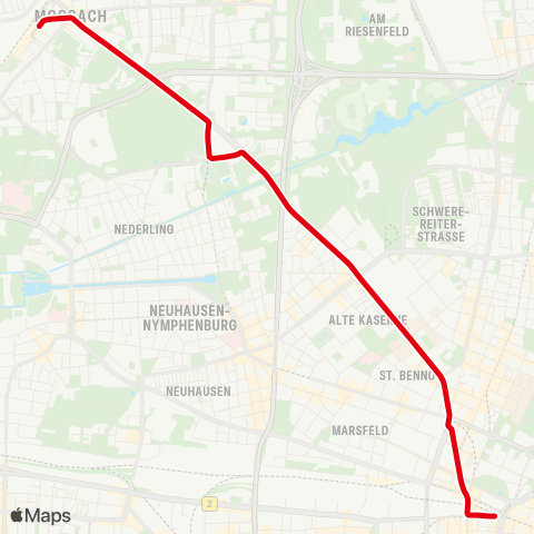 MVG Moosach-Karlsplatz (Stachus) map