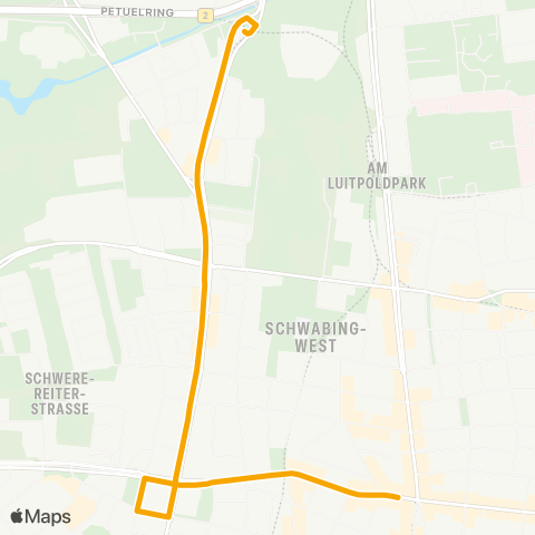MVG Petuelring - Kurfürstenplatz map