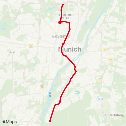 MVG Petuelring - Karlsplatz (Stachus) map