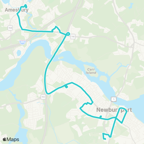 Meva Transit Newburyport Cr - Amesbury map