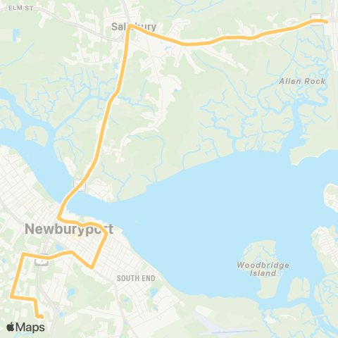 Meva Transit Newburyport Cr - Salisbury map