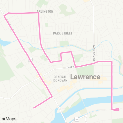 Meva Transit Lawrence Crosstown map