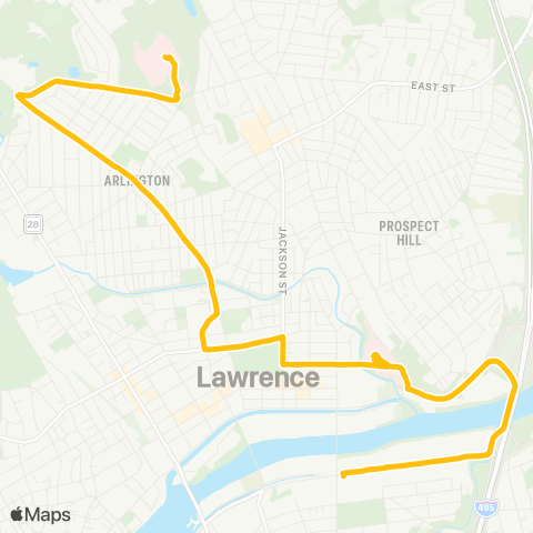 Meva Transit Holy Family Hosp via Hampshire and Lawrence Streets map