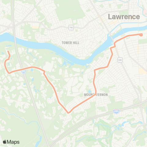 Meva Transit Beacon Mt. Vernon North River Streets map