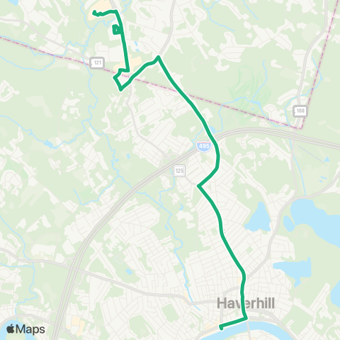 Meva Transit Plaistow via Main Street / North Avenue map