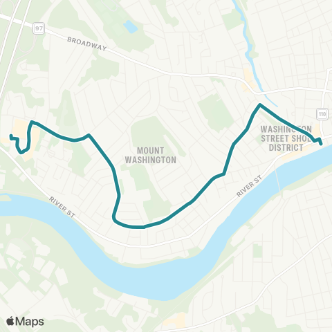 Meva Transit Washington Street / Westgate Plaza map