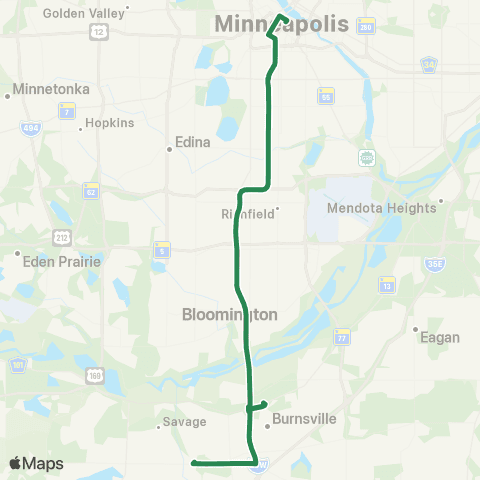 MVTA Savage-Burnsville-Mpls map