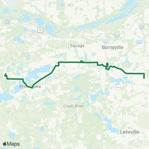 MVTA Apple Valley-Burnsville-Savage-Mystic map
