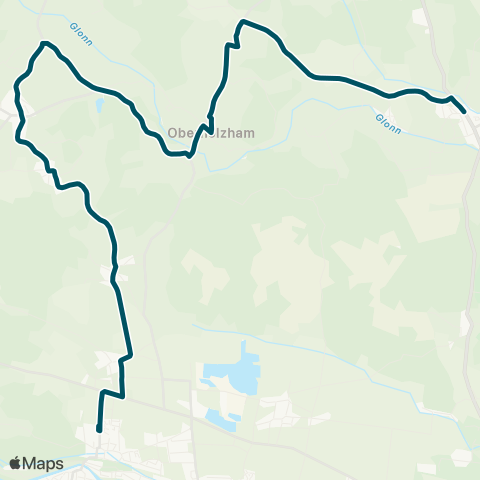Die Münchner VerkehrsVerbund  (Beyharting - ) Großhöhenrain - Ginsham - Bruckmühl map