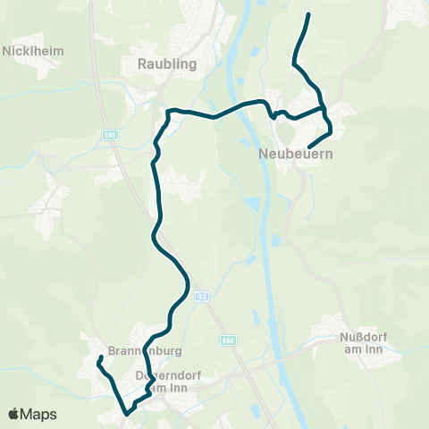Die Münchner VerkehrsVerbund  Brannenburg - Raubling - Altenmarkt (Inn) - Winkl map