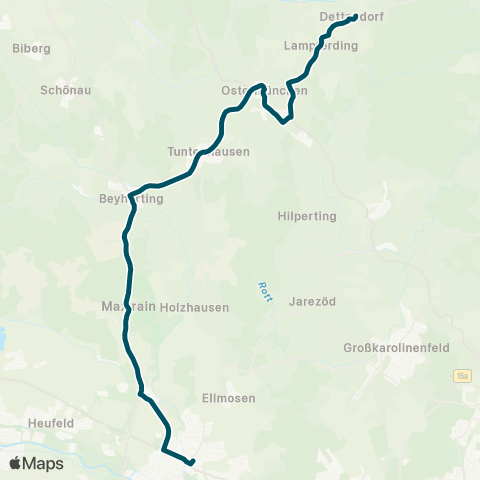 Die Münchner VerkehrsVerbund  Bad Aibling - Beyharting - Ostermünchen - Tattenhausen - Rosenheim map