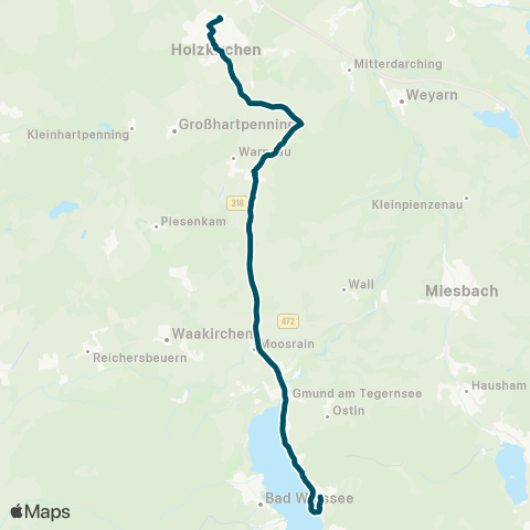 Die Münchner VerkehrsVerbund  Tegernsee - Bad Wiessee - Gmund - Warngau - Holzkirchen map
