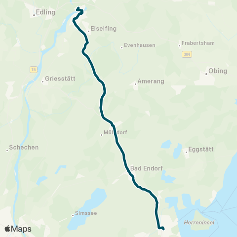 Die Münchner VerkehrsVerbund  Wasserburg Stadt - Halfing - Bad Endorf - Prien map