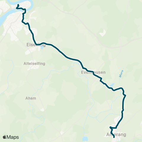 Die Münchner VerkehrsVerbund  Wasserburg Stadt - Eiselfing - Evenhausen - Amerang map