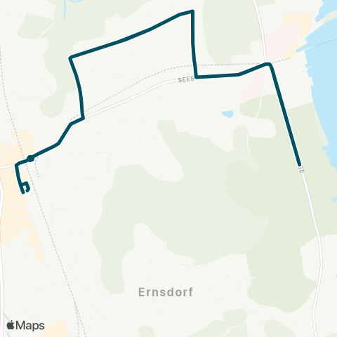 Die Münchner VerkehrsVerbund  Ortsverkehr Prien Bahnhof - (Osternach) - Hafen - Harras - Hafen - Bahnhof map