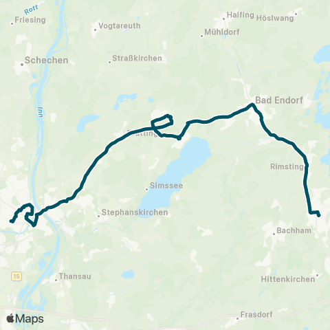 Die Münchner VerkehrsVerbund  Rosenheim - Prutting - Krottenmühl - Bad Endorf - Prien map