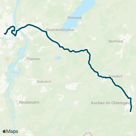 Die Münchner VerkehrsVerbund  Rosenheim - Riedering - Söllhuben - Frasdorf - Aschau map