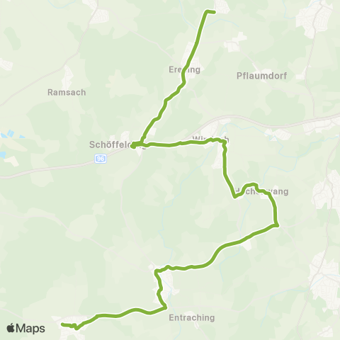 Die Münchner VerkehrsVerbund  (Hofstetten - ) Finning - Windach - Schöffelding - Eresing - Geltendorf map