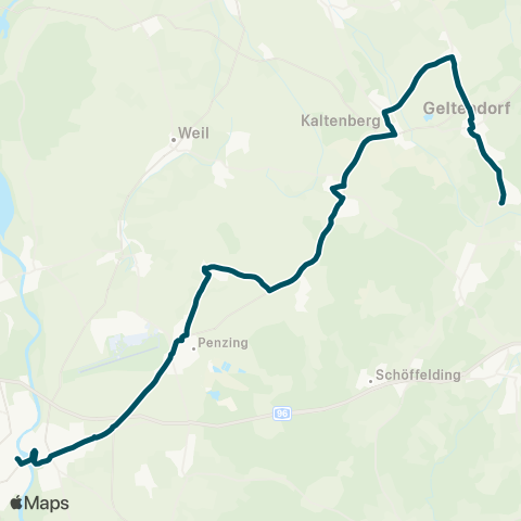 Die Münchner VerkehrsVerbund  Landsberg - Penzing - Geltendorf map