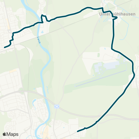 Die Münchner VerkehrsVerbund  (Landsberg - ) Landsberg, Adlerstraße - Penzing - Kaufering Bf Nord map